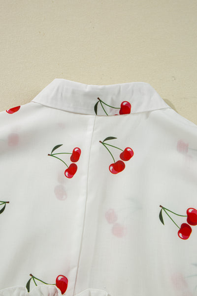 Cherry Whisper Babydoll Blouse