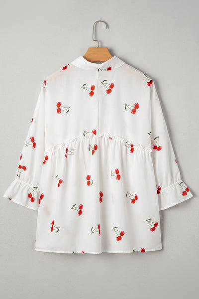 Cherry Whisper Babydoll Blouse
