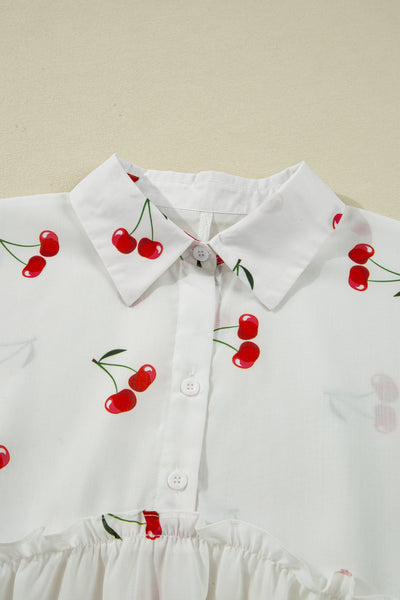 Cherry Whisper Babydoll Blouse