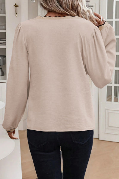 Scallop Edge Blouse