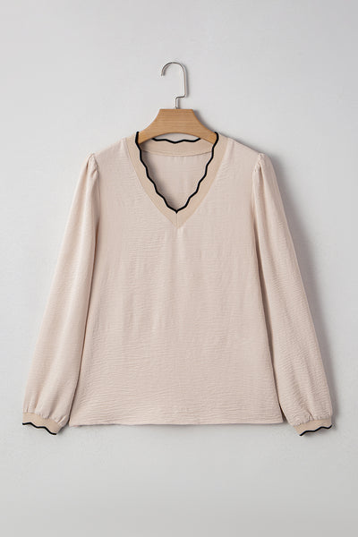 Scallop Edge Blouse