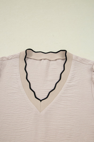 Scallop Edge Blouse