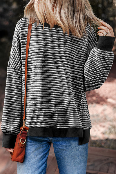 Striped Ease Knit Pullover
