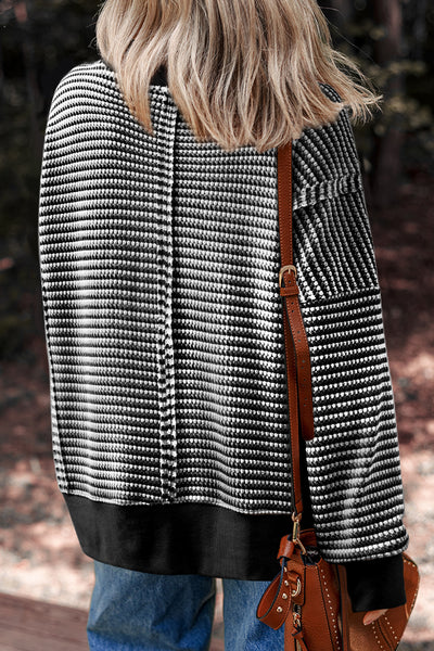 Striped Ease Knit Pullover