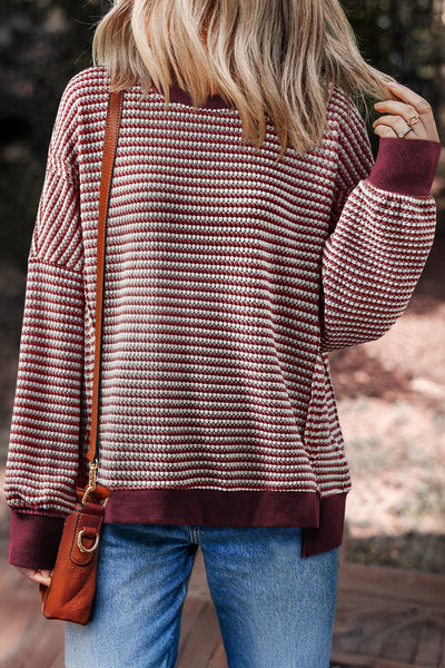 Striped Ease Knit Pullover