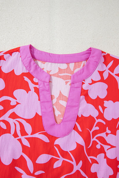 Coral Peony Whisper Blouse