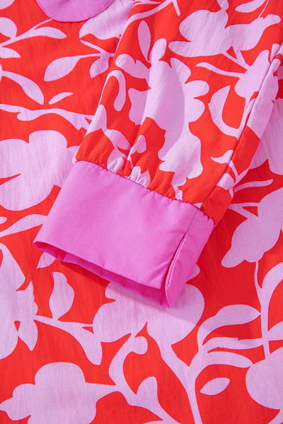 Coral Peony Whisper Blouse