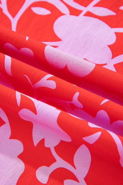 Coral Peony Whisper Blouse