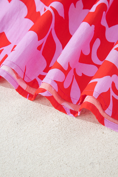 Coral Peony Whisper Blouse