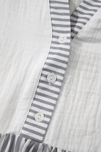 Harbor Light Striped Peplum Blouse