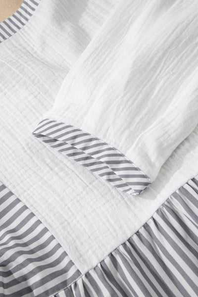 Harbor Light Striped Peplum Blouse