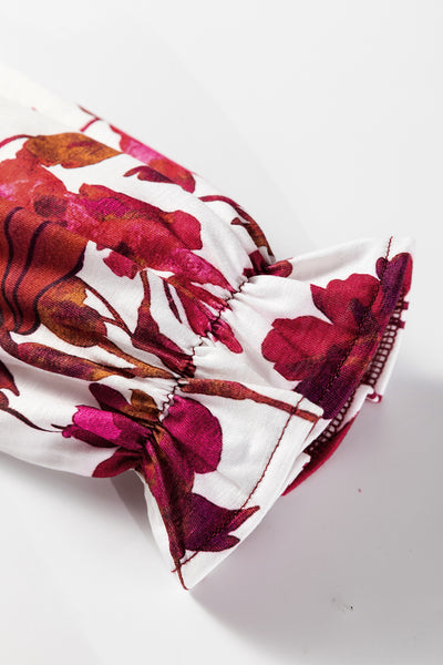 Autumn Muse Floral Sleeve Top