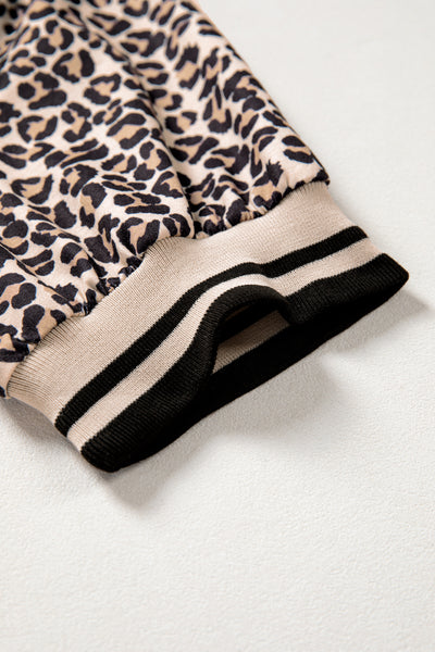 Wildline Zip-Collar Leopard Top