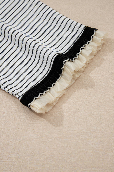 Parisian Whisper Ruffle-Sleeve Knit Top