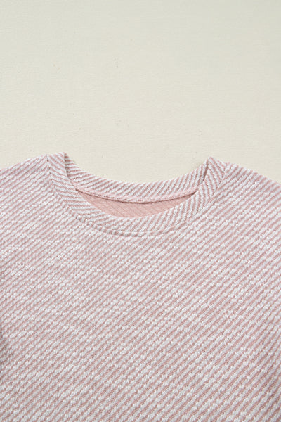 Blush Sweetheart Ruffle Knit Top