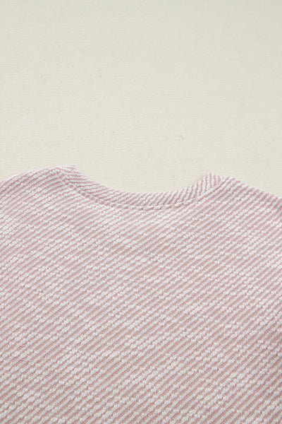 Blush Sweetheart Ruffle Knit Top