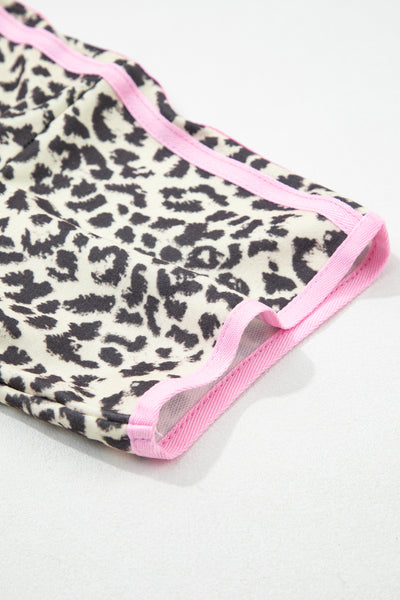Pink Pulse Leopard V-Neck Tee