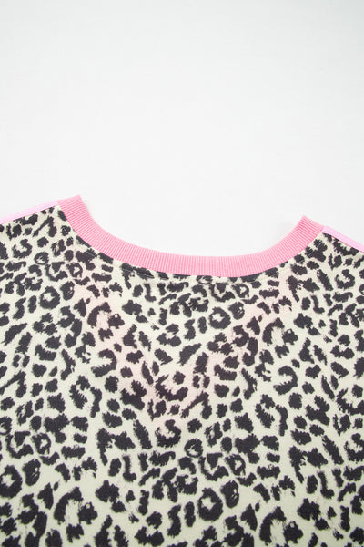Pink Pulse Leopard V-Neck Tee