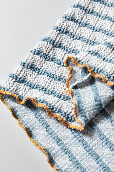 Coastal Stripes Henley Sweater
