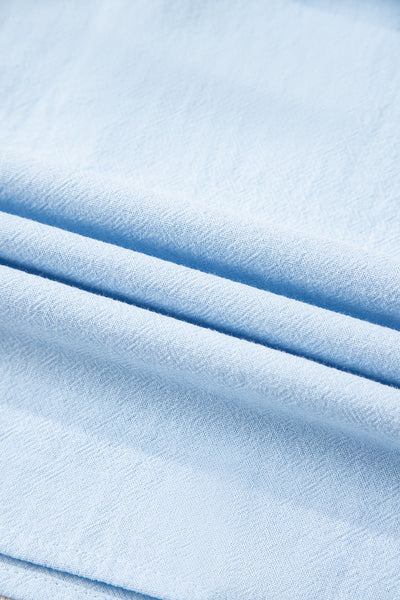 Sky Blue Scallop Flutter Top