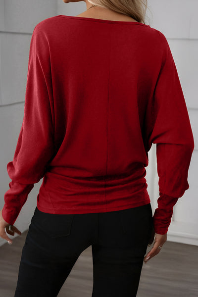 Crimson Ease Dolman Top
