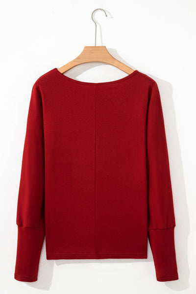 Crimson Ease Dolman Top