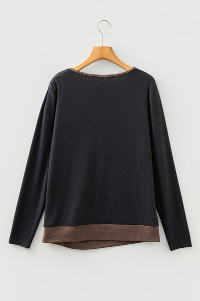 Midnight Mocha Slimline Knit Top