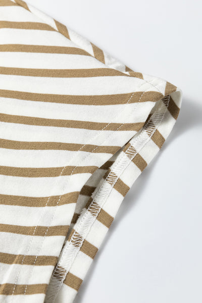 Leopard Trim Stripe Tee