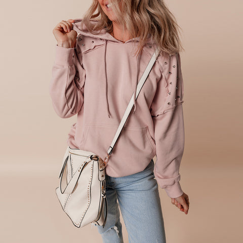 Studded Blush Hoodie