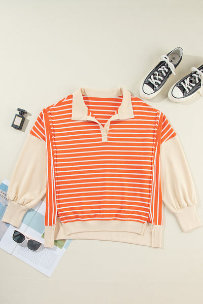 Sunset Stripe Weekend Polo Sweater