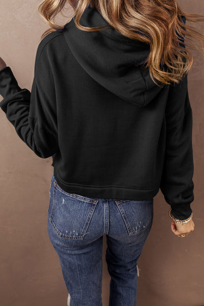 Cozy Contrast Cropped Hoodie