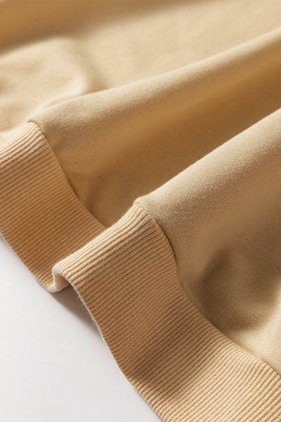 Rust Contrast Lace Sleeve Sweatshirt