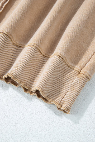 Laidback Contrast Waffle Knit Top