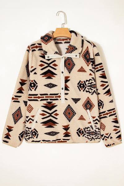 Southwest Cozy Sherpa Pullover