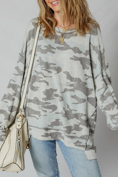 Cozy Camo Oversize Sweatshirt