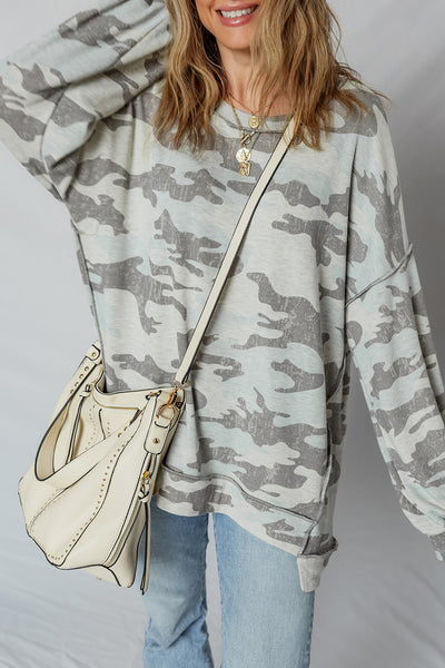 Cozy Camo Oversize Sweatshirt