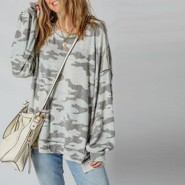 Cozy Camo Oversize Sweatshirt