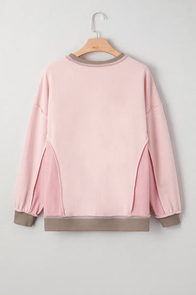 Blush Harmony Waffle Pullover