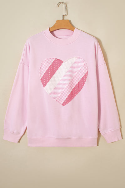 Patchwork Heart Cozy Sweatshirt