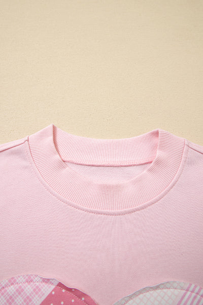 Patchwork Heart Cozy Sweatshirt