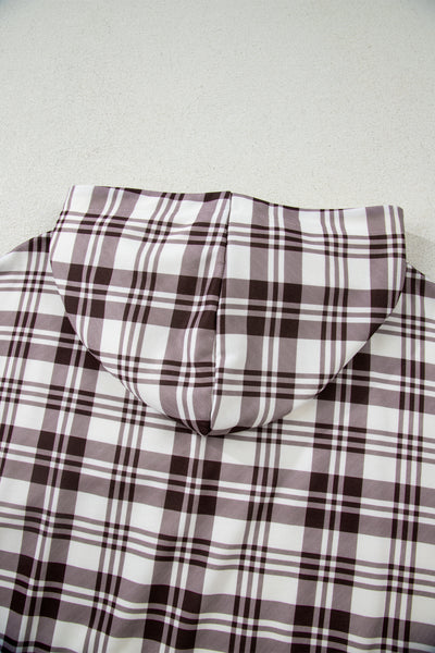 Plaid & Cozy Contrast Hoodie
