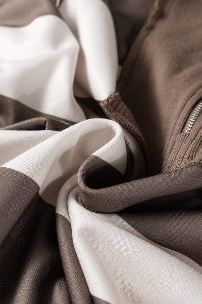 Retro Rib Zip Mockneck Pullover