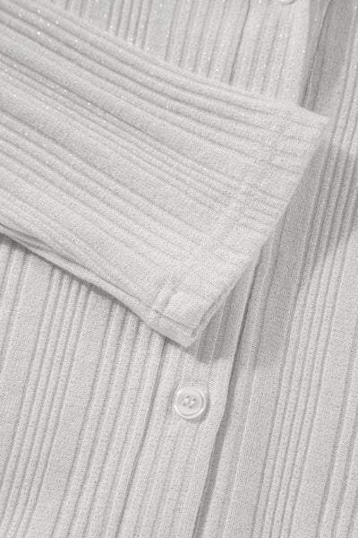 Frost Glow Ribbed Cardigan