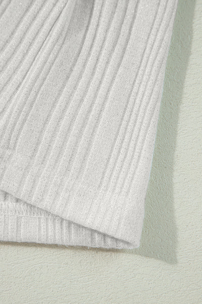 Frost Glow Ribbed Cardigan