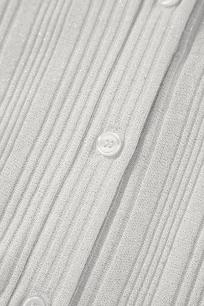 Frost Glow Ribbed Cardigan