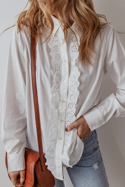 Garden Lace Ruffle Blouse