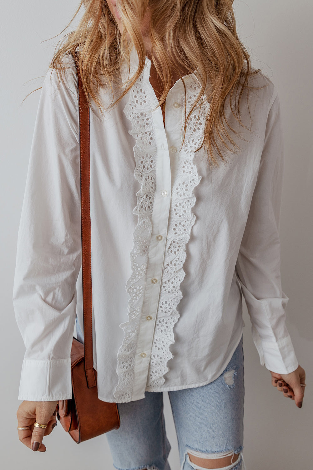 Garden Lace Ruffle Blouse
