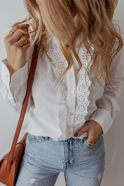 Garden Lace Ruffle Blouse