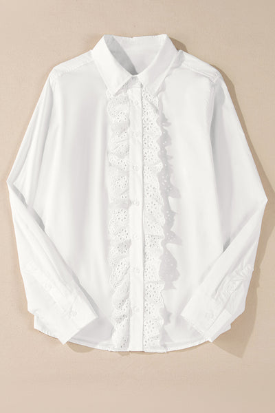 Garden Lace Ruffle Blouse