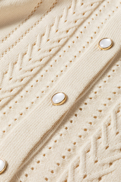 Ivory Glow Cable Cardigan